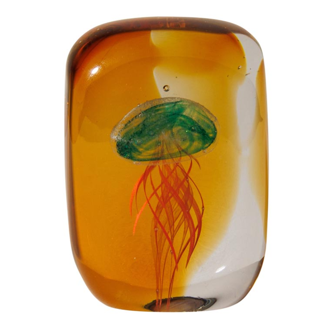 Glass Paperweight Jellyfish in 5 Colours