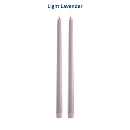Medium Smooth Slim Taper Candles 32cm in 8 Colours