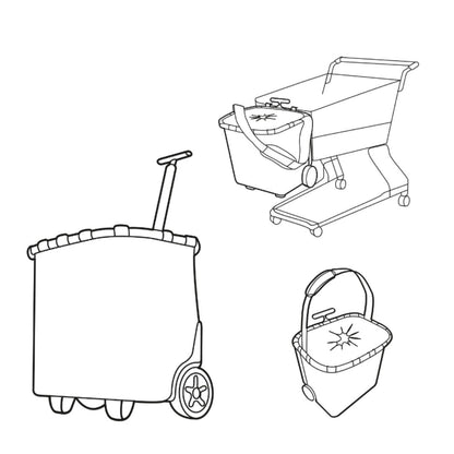 Shopping Trolley White Polka Dots
