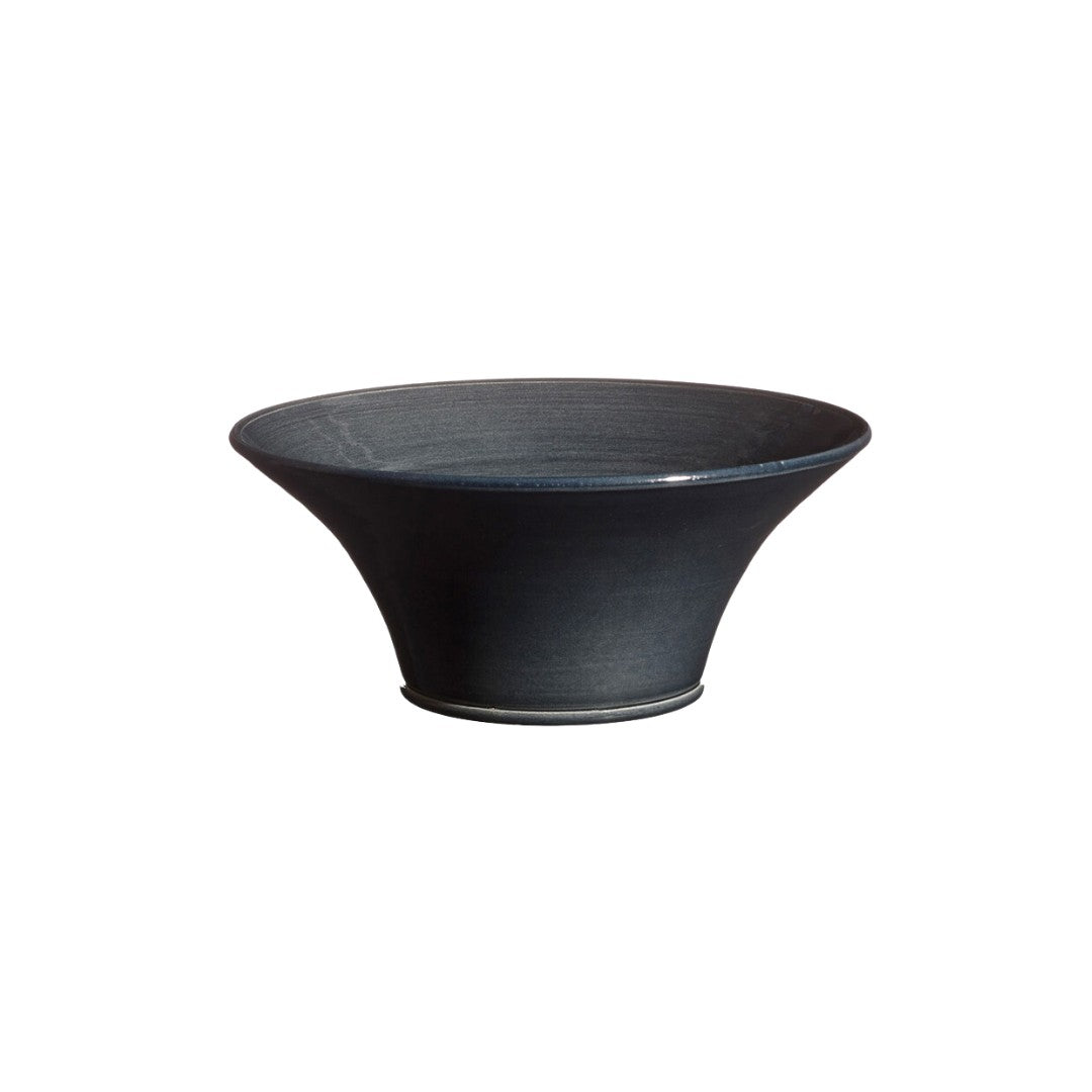 Black Ceramic Flared Bowl in 3 Sizes