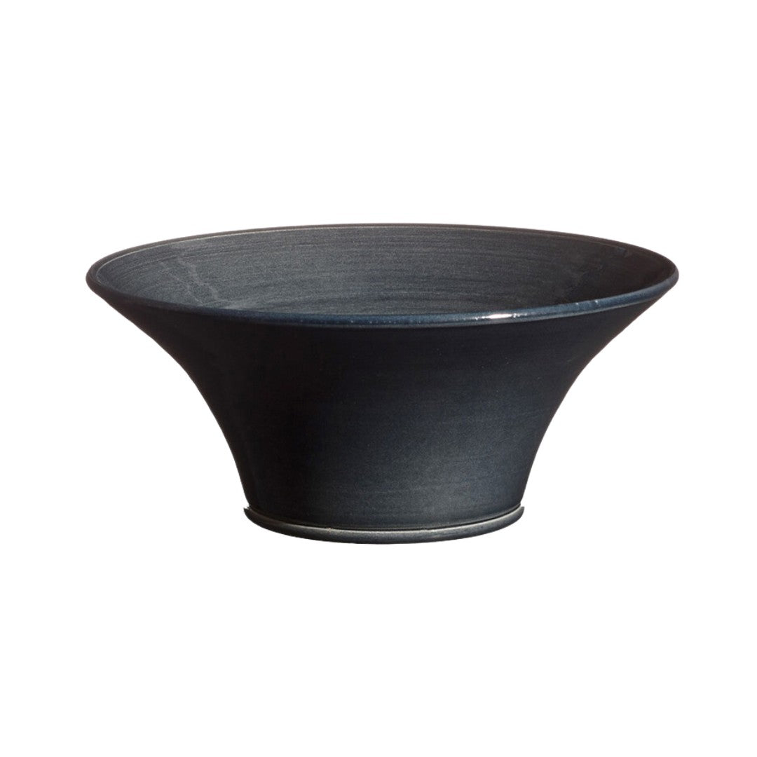 Black Ceramic Flared Bowl in 3 Sizes