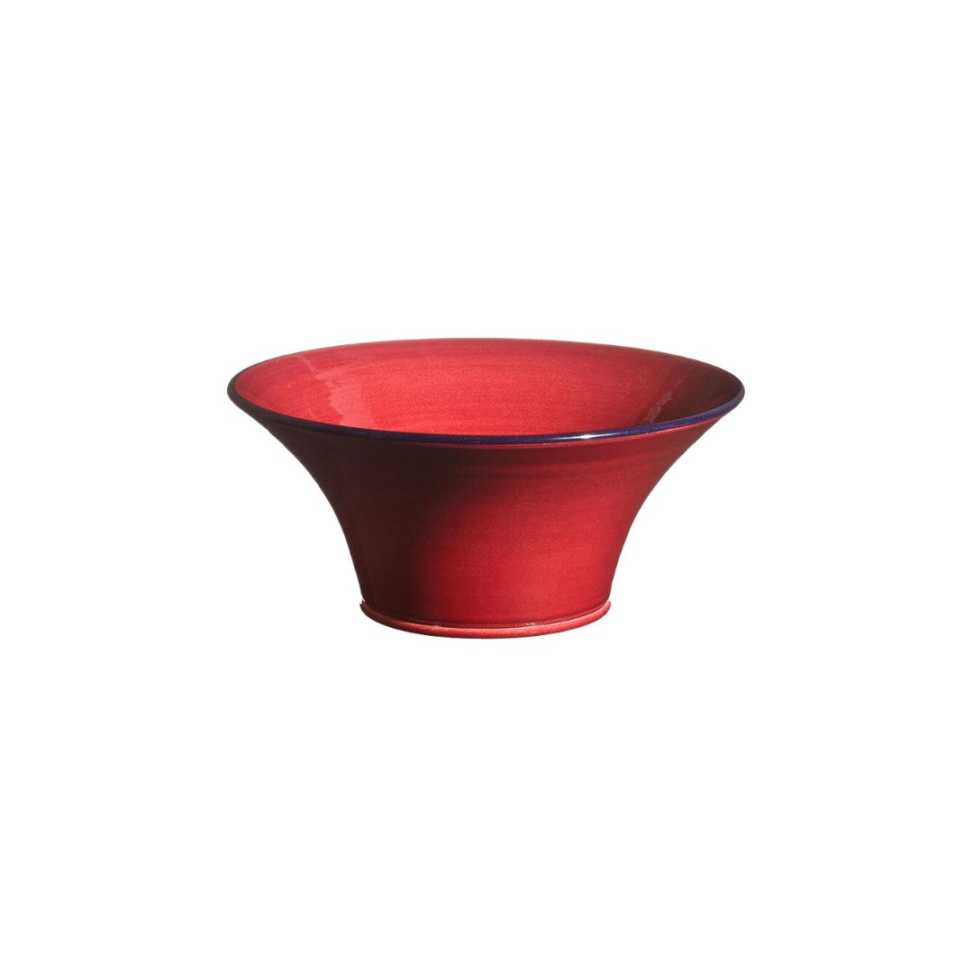 Red Ceramic Flared Bowl in 3 Sizes