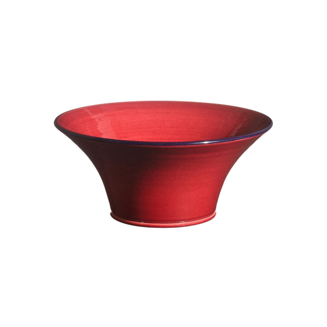 Red Ceramic Flared Bowl in 3 Sizes