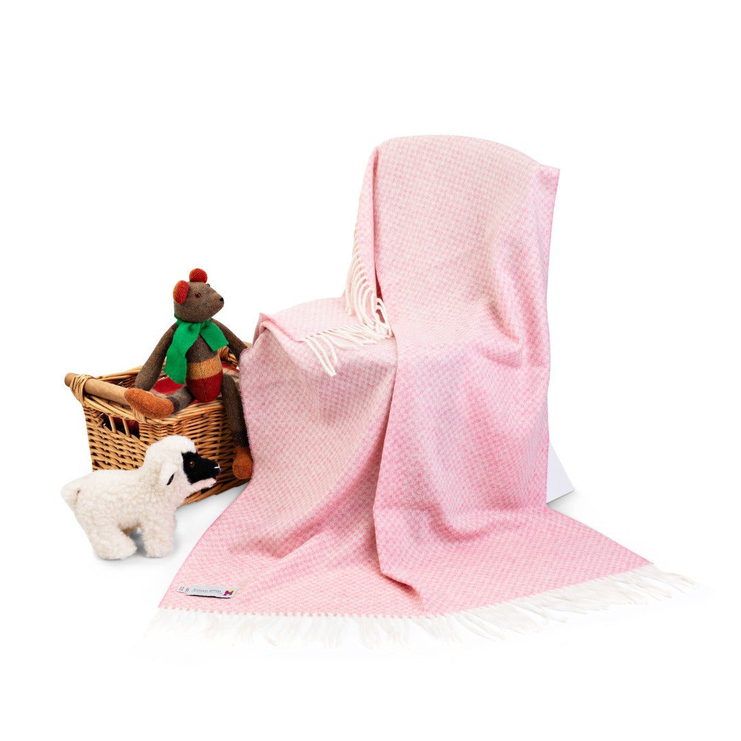 Pink Lambswool Baby Blanket