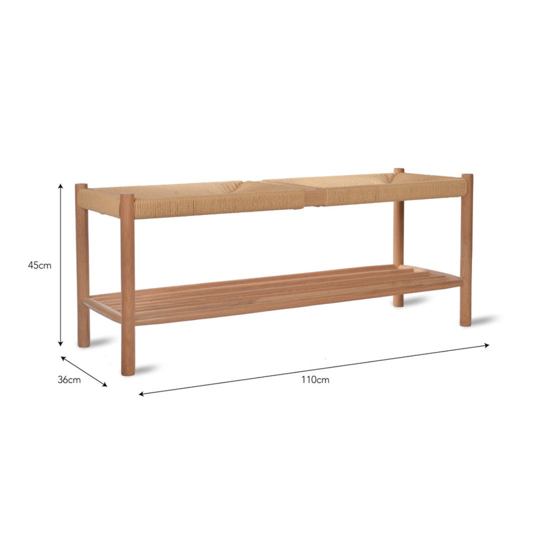 Oak Hallway Bench