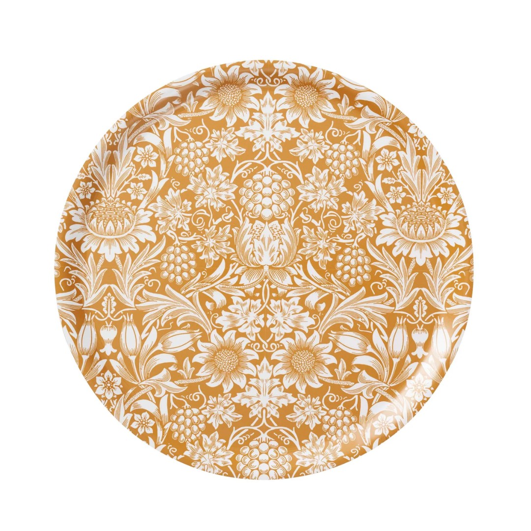 Round Sunflower Tray in Yellow