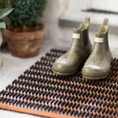 Large Doormat Shoe Scraper - Brown