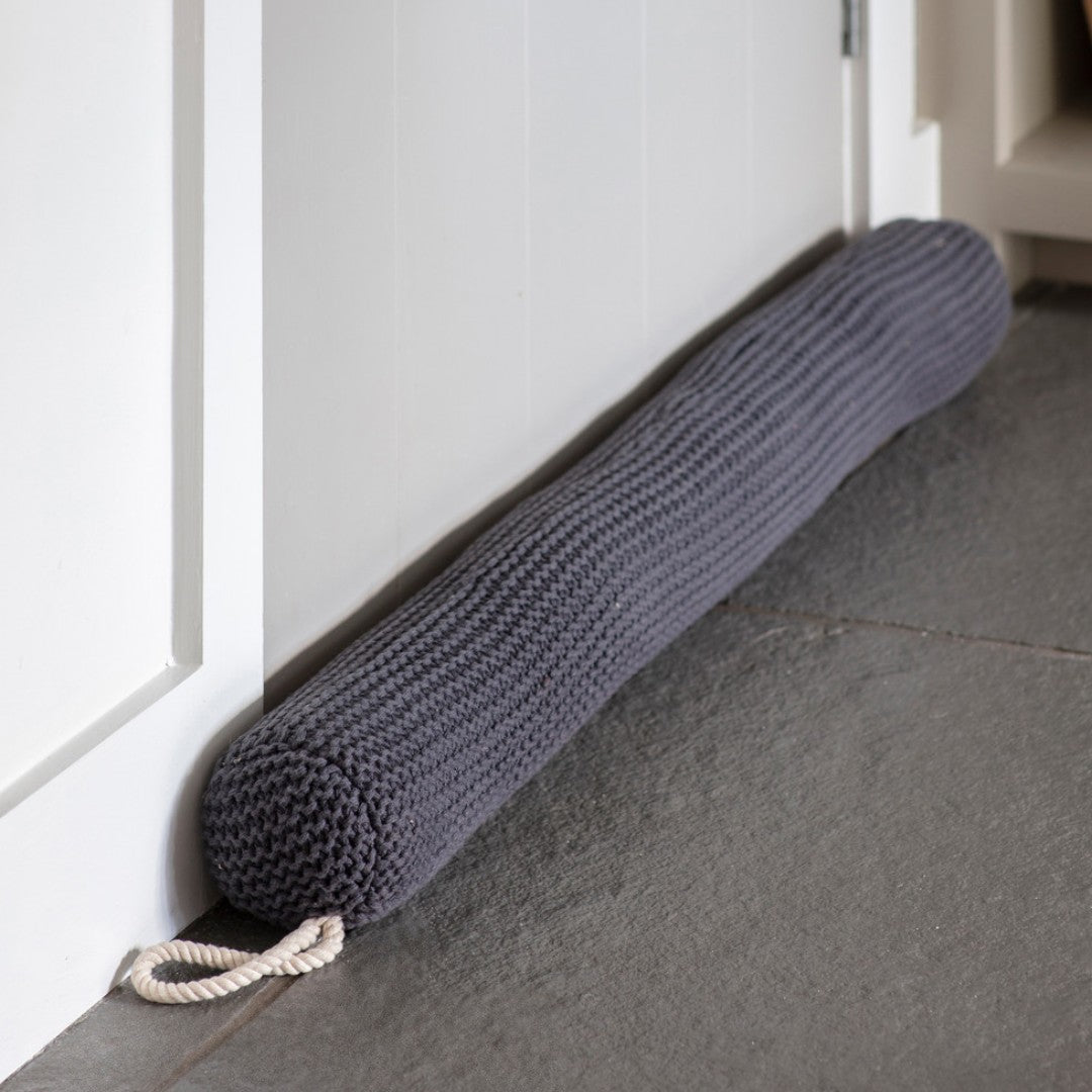 Grey Knitted Draught Exluder