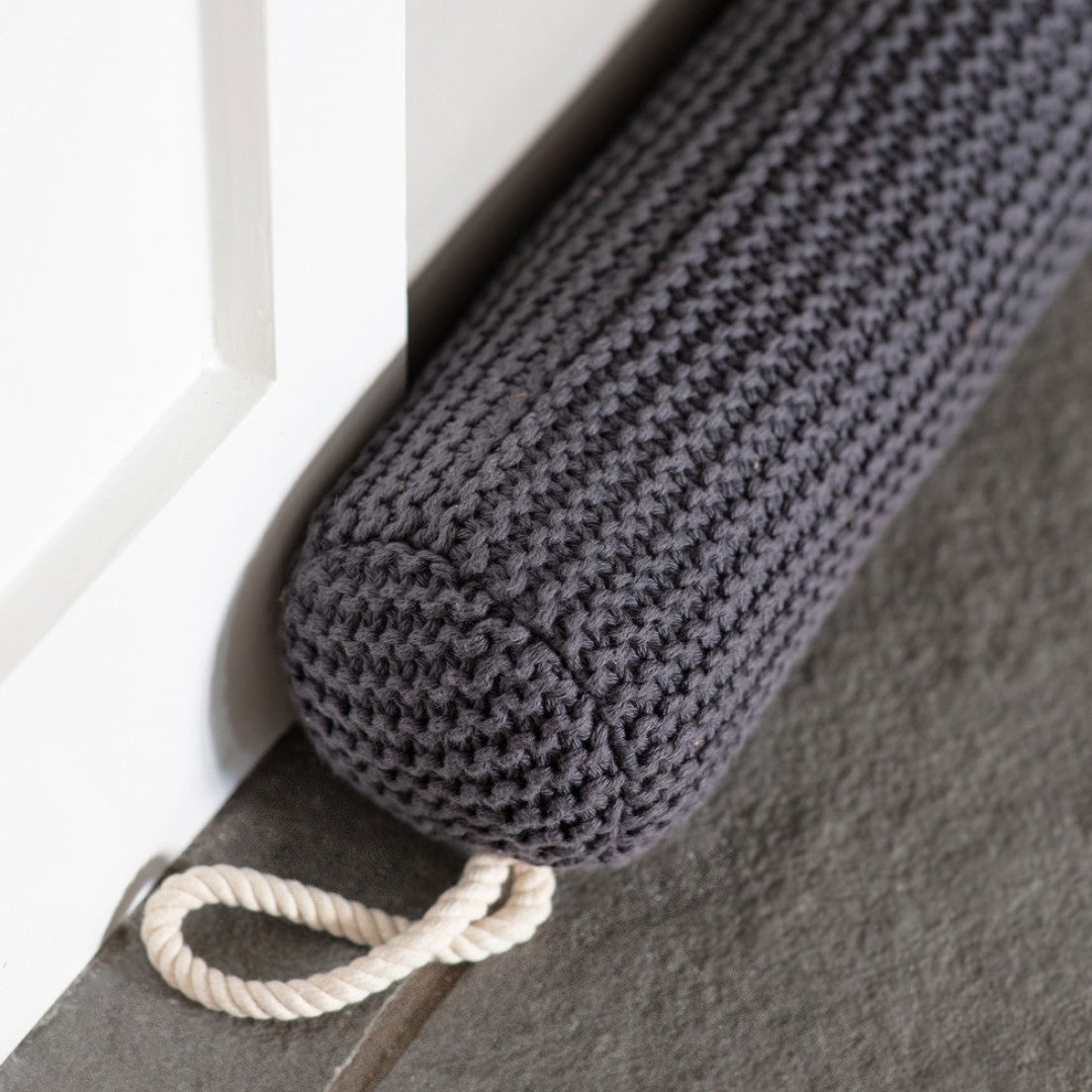 Grey Knitted Draught Exluder