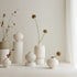 Medium Line Vase in Sand White