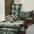 Khaki Striped Linen Cushion