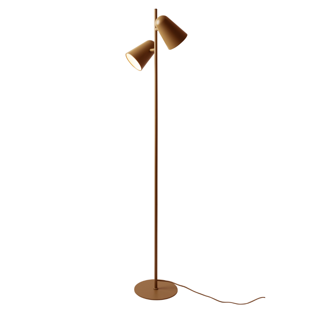 Mustard 2 Shade Floor Lamp