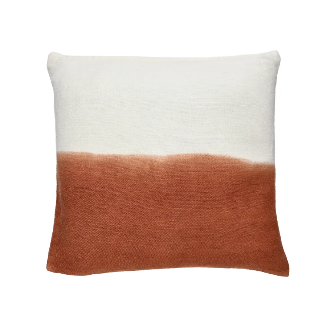 White Two Toned Linen Cushion 45 x 45cm in 4 Colours