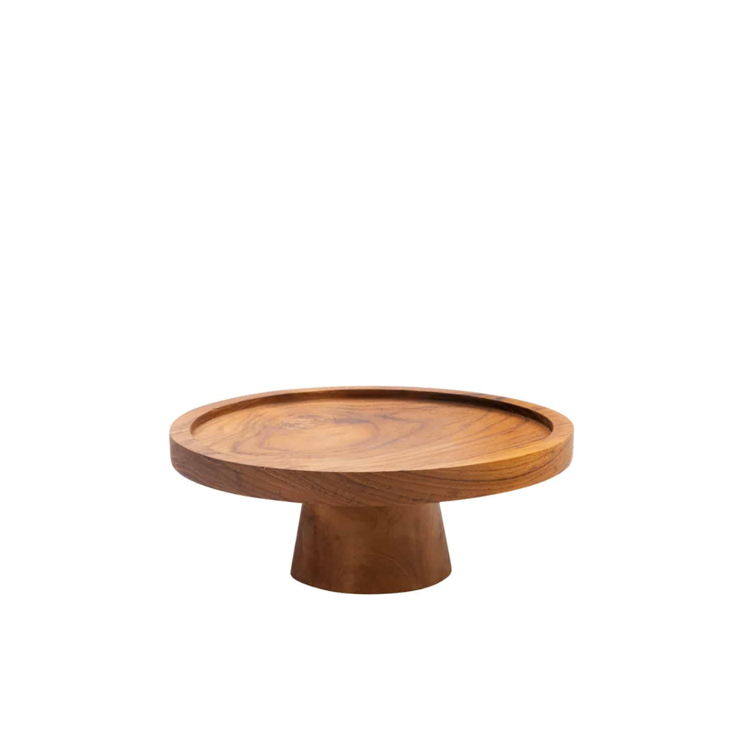 Reclaimed Teak Round Cake Stand