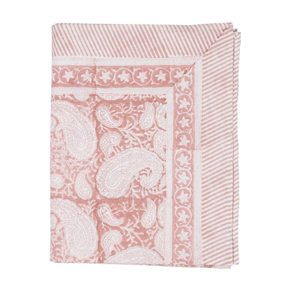 Fuchsia Rose Big Paisley Tablecloth in 2 Sizes