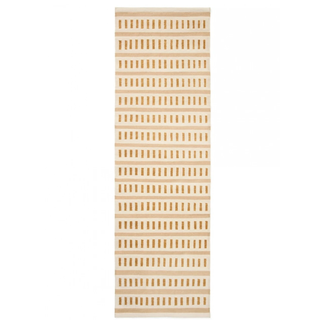 Masala Yellow &amp; Beige Railway Rug in 3 Sizes