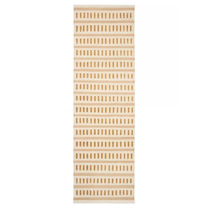 Masala Yellow &amp; Beige Railway Rug in 3 Sizes