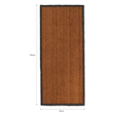 Large Coir Doormat with Charcoal Boarder