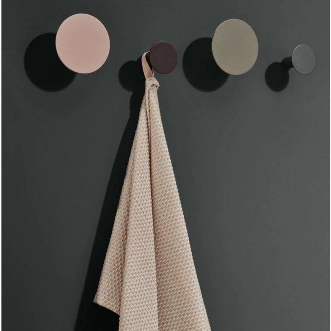 Set of 4 Wall Hooks in Rose Dust &amp; Elephant Skin Mix