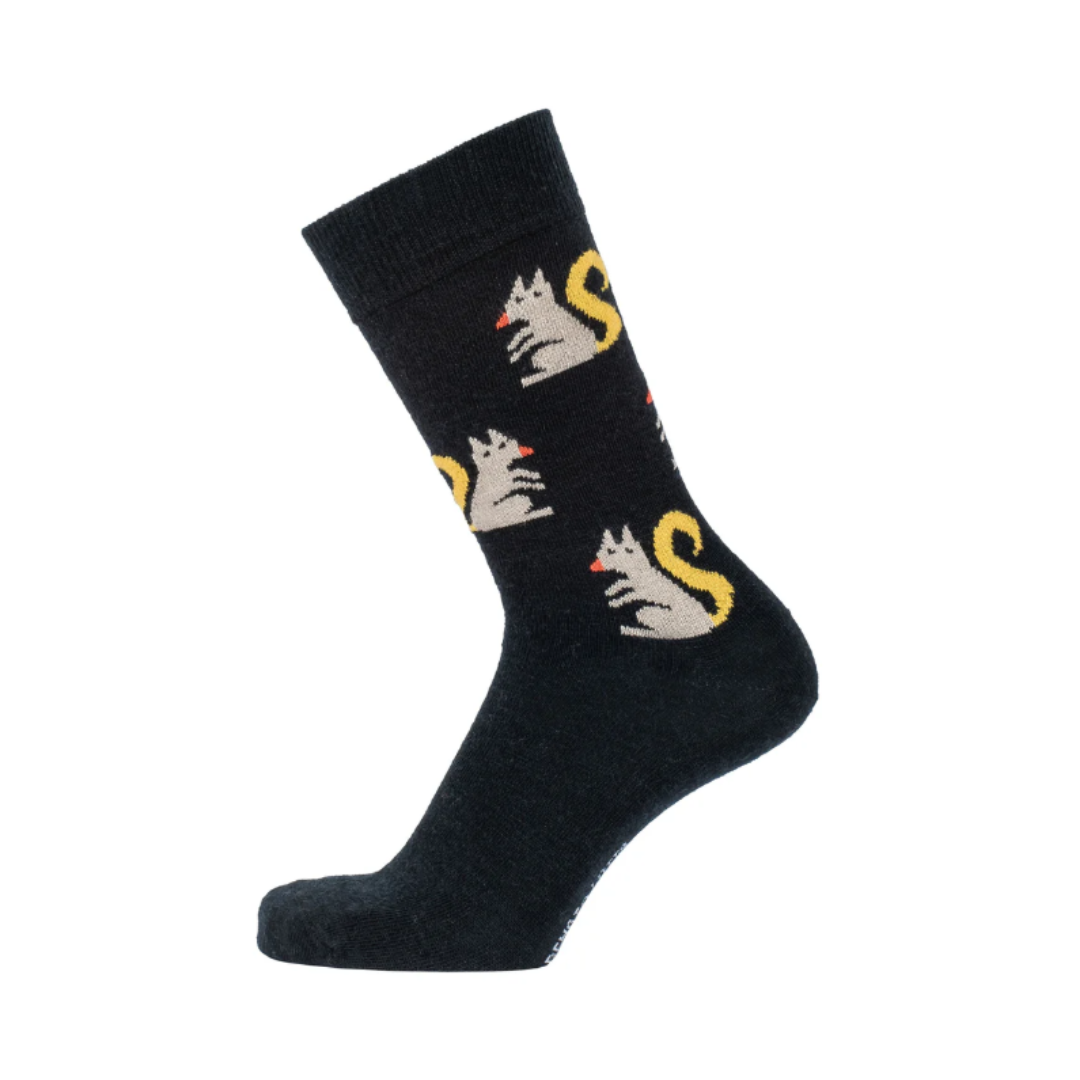 Black Squirrel Socks in 2 Sizes