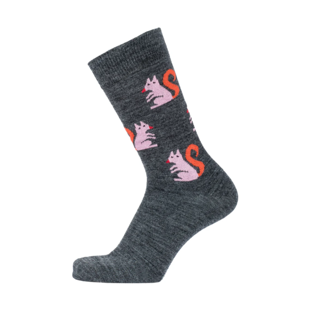 Anthracite Squirrel Socks in 2 Sizes